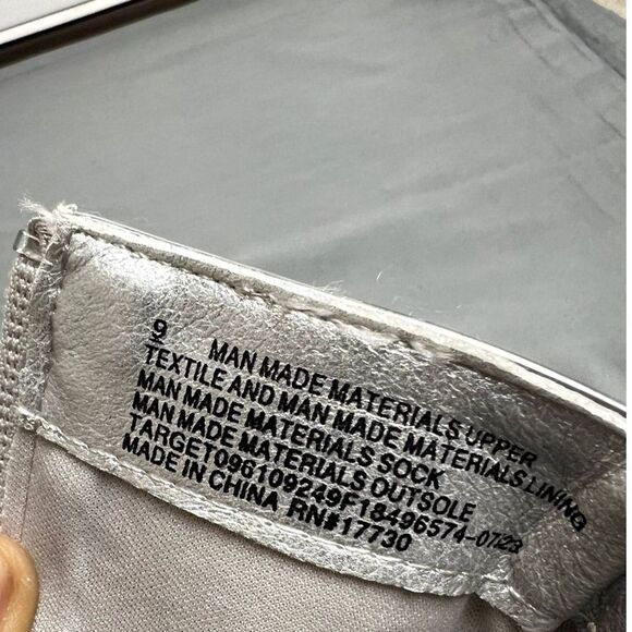 A New Day Women's Shandra Ankle Boots Patent Leather Silver Pointy Toe SZ 9:NWOB - Picture 12 of 14